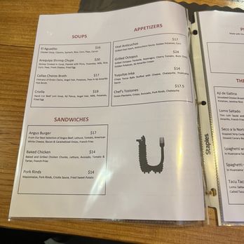 Chabuca - Page 2 of the menu Soups, apps, and sandwiches - Peruvian Near Me - Orlando, Florida Chabuca - Page 2 of the menu Soups, apps, and sandwiches - Peruvian Near Me - Orlando, Florida