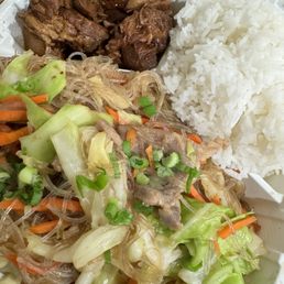 Pancit with pork Adobo combo