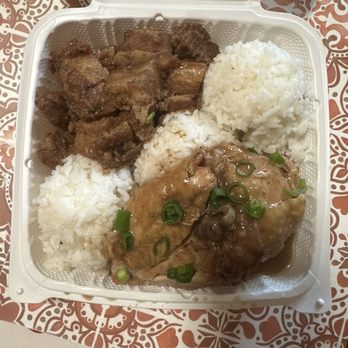 Richie's Drive Inn - Mix plate, Pork Adobo and Shoyu Chicken. - Hawaiian Near Me - Honolulu, Hawaii Richie's Drive Inn - Mix plate, Pork Adobo and Shoyu Chicken. - Hawaiian Near Me - Honolulu, Hawaii