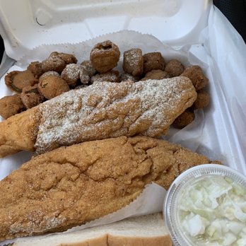 JJ Fish & Chicken - Red Snapper, Fried Okra, Coleslaw and bread. - Chicken Wings Near Me - Lithonia, Georgia JJ Fish & Chicken - Red Snapper, Fried Okra, Coleslaw and bread. - Chicken Wings Near Me - Lithonia, Georgia