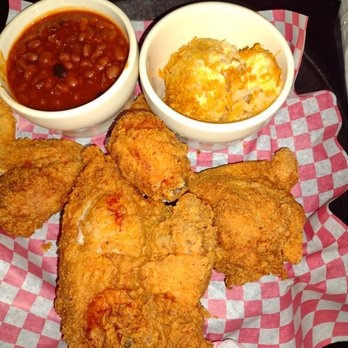 Owls Nest - Fried Chicken special with cheesy potatoes and baked beans - Bars Near Me - West Peoria, Illinois Owls Nest - Fried Chicken special with cheesy potatoes and baked beans - Bars Near Me - West Peoria, Illinois