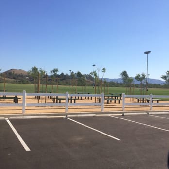 Eastvale Community Park - benches overlooking the fields - Parks Near Me - Eastvale, California
