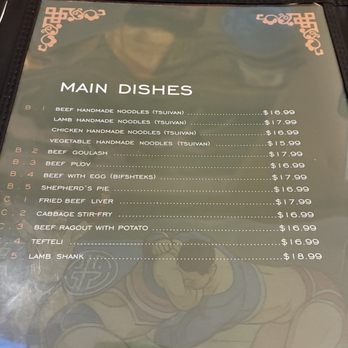 Naadam - Main dish entrees (10/2025) - Mongolian Near Me - San Francisco, California Naadam - Main dish entrees (10/2025) - Mongolian Near Me - San Francisco, California