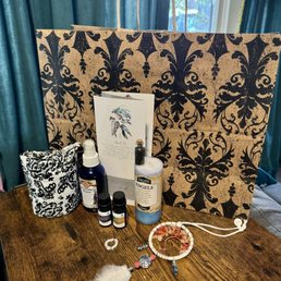 Goodies that I picked up, candles, essential oils, Florida water Dreamcatcher.... Goodies that I picked up, candles, essential oils, Florida water Dreamcatcher....
