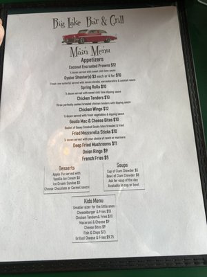 Menu photo 6 Big Lake Bar & Grill Mount Vernon, WA