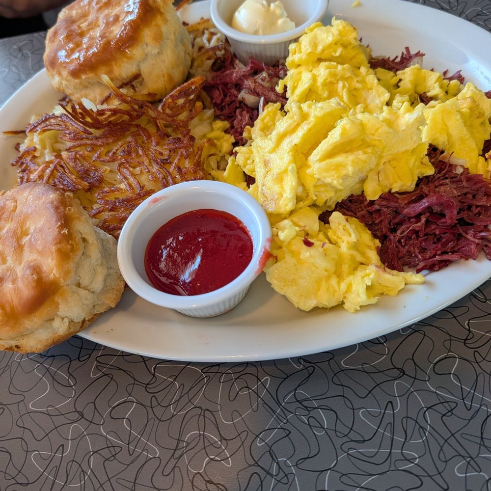 Biscuits Cafe - Corned beef hash, eggs, biscuits and hash browns. - Breakfast & Brunch Near Me - Phoenix, Arizona