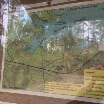 West Dam Recreation Area - A map of Bartram Trail - Parks Near Me - Appling, Georgia