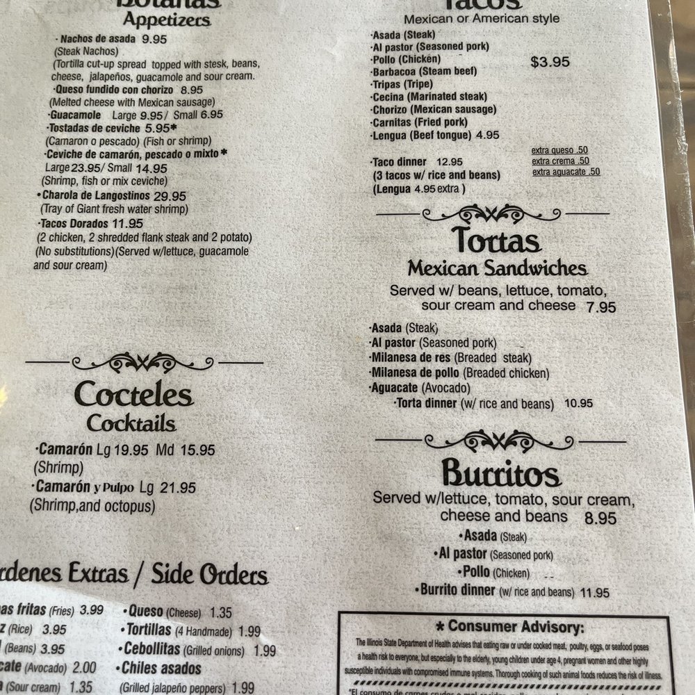 El Tarasco - Menu - Mexican Near Me - Chicago, Illinois