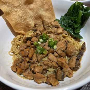 RENDANG & CO - Indonesian Bistro - F5. Bakmi Ayam Bakso comes w/ meatballs in beef broth soup (background) - Indonesian Near Me - Tulsa, Oklahoma RENDANG & CO - Indonesian Bistro - F5. Bakmi Ayam Bakso comes w/ meatballs in beef broth soup (background) - Indonesian Near Me - Tulsa, Oklahoma