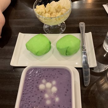 Mango Mango Dessert - durian pancake , ube soup with sago, and durian dessert bowl - Desserts Near Me - Flushing, New York