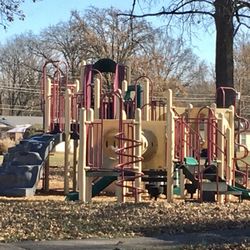 Aubuchon Park - The playground is near the picnic pavilion.