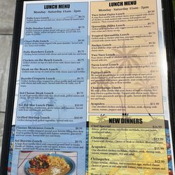 Sol Del Mar Mexican Grill - Menu (without glare).