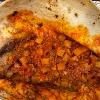 El Paisa - Shredded beef, potato beans, red chili burrito - Mexican Near Me - Albuquerque, New Mexico