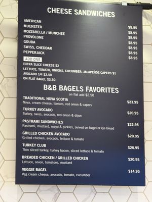 Menu photo 1 B&B Bagels New York, NY Menu photo 1 B&B Bagels New York, NY
