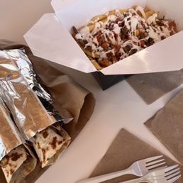Asada, Carnitas, Papas Stack Asada, Carnitas, Papas Stack