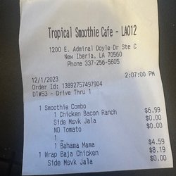This is my receipt from today. This is truely unbelievable as well as a waste of $8.19