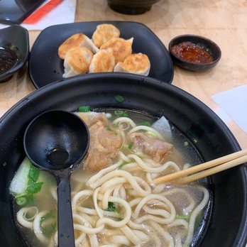 Lanzhou Hand Pull Noodle - Another round of thick and thing noodle and a side of dumplings, Their dumplings are delicious! - Noodles Near Me - Gaithersburg, Maryland Lanzhou Hand Pull Noodle - Another round of thick and thing noodle and a side of dumplings, Their dumplings are delicious! - Noodles Near Me - Gaithersburg, Maryland