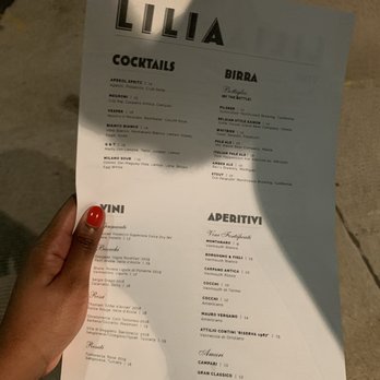 Lilia - Drinks - Italian Near Me - Brooklyn, New York Lilia - Drinks - Italian Near Me - Brooklyn, New York