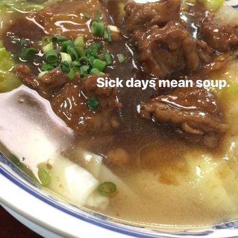 Lam's Kitchen - Their famous soup, minus the choy sum. - Noodles Near Me - Honolulu, Hawaii