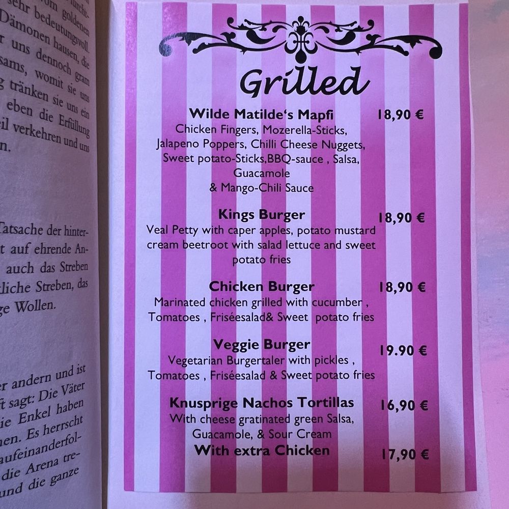 Wilde Matilde - Food menu - Dinner Theater Near Me - Berlin, BE