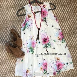 High Cotton Style Boutique - Cute and dressy floral dress at High Cotton Style Boutique!