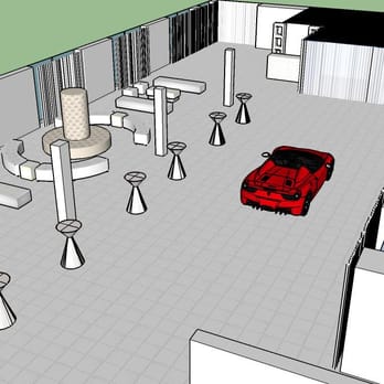 Concepts Event Design - Ferrari of San Diego - Their renderings make the event come to life. - Party Equipment Rentals Near Me - National City, California