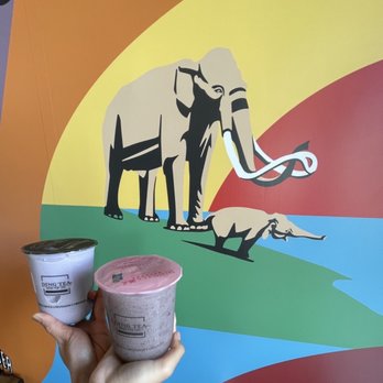 Teatopia - Taro and blueberry slush - Coffee & Tea Near Me - Brea, California