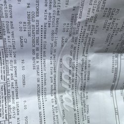 Burien Auto Repair - Work order from dealership showing problem and they refused to fix or go over anything.