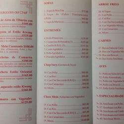 Kwong Tung Express - Menu