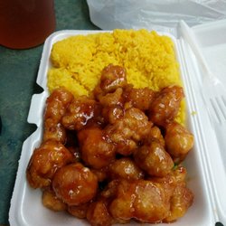 Peking Garden Restaurant - General Tso's Chicken with no vegetables as ordered.