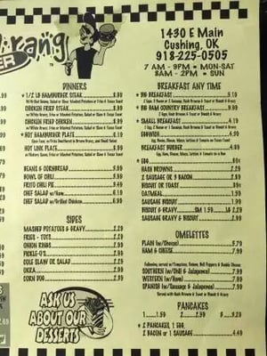 Menu photo 2 Boomarang Tishomingo, OK Menu photo 2 Boomarang Tishomingo, OK
