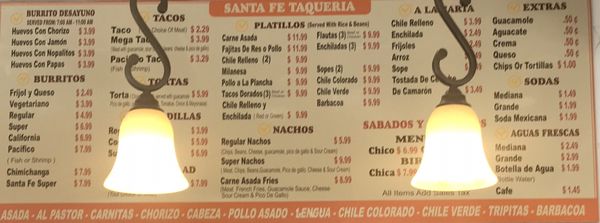 Menu photo 4 Santa Fe Taqueria San Jose, CA Menu photo 4 Santa Fe Taqueria San Jose, CA