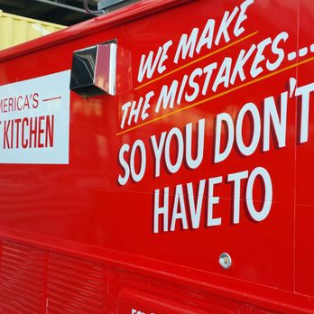 America's Test Kitchen - a red food truck - Food Trucks Near Me - Boston, Massachusetts America's Test Kitchen - a red food truck - Food Trucks Near Me - Boston, Massachusetts