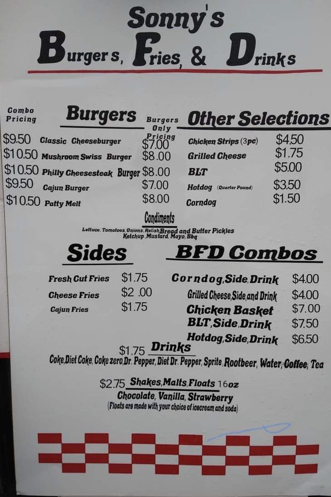 Sonny’s Burgers Fries and Drinks Logo