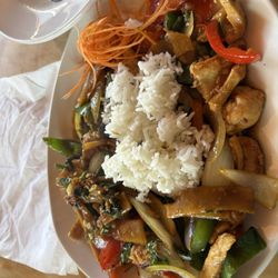 Parichat's Asia Thai - Chicken Thai basil with garlic. Spicy.