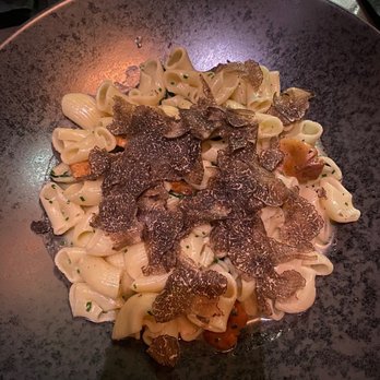Peak with Priceless Restaurant & Bar - Lumaconi with mushrooms and truffle (vegan) - New American Near Me - New York, New York Peak with Priceless Restaurant & Bar - Lumaconi with mushrooms and truffle (vegan) - New American Near Me - New York, New York