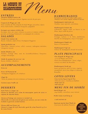 Menu photo 4 La Mecque Du Hambourgeois Montreal, QC Menu photo 4 La Mecque Du Hambourgeois Montreal, QC