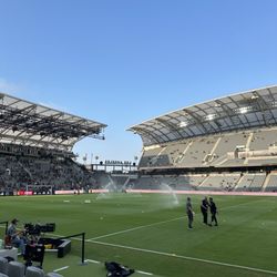 Los Angeles Football Club - Field Club B. Row A. Seats 7-10.