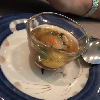 Ahi Asian Bistro - Oyster with quail egg shooters - Sushi Bars Near Me - Tampa, Florida