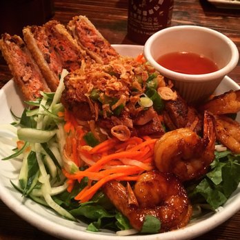Saigon Shack - GRILLED PORK CHOPS, SHRIMP & SPRING ROLLS WITH VERMICELLI - Vietnamese Near Me - New York, New York Saigon Shack - GRILLED PORK CHOPS, SHRIMP & SPRING ROLLS WITH VERMICELLI - Vietnamese Near Me - New York, New York