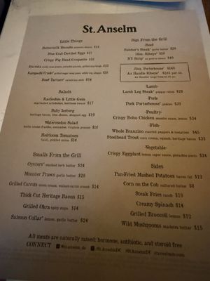 Menu photo 2 St. Anselm Washington, DC, DC
