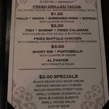 Madero 1899 - Menu offerings. - Mexican Near Me - Fullerton, California