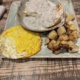 Biscuits & Turkey Sausage Gravy With Eggs