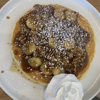 Scrambled - Short stack Banana crunch pancake - Breakfast & Brunch Near Me - Henderson, Nevada Scrambled - Short stack Banana crunch pancake - Breakfast & Brunch Near Me - Henderson, Nevada