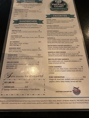 Menu photo 3 Emerald Coast Bar & Grill Eglin Air Force Base, FL Menu photo 3 Emerald Coast Bar & Grill Eglin Air Force Base, FL