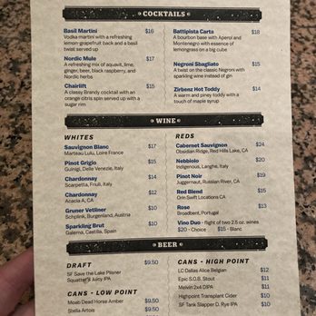 St. Bernard's - Drink menu - French Near Me - Solitude, Utah