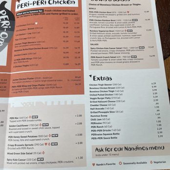 Nando's Peri-Peri - Menu - Chicken Shop Near Me - Virginia Beach, Virginia Nando's Peri-Peri - Menu - Chicken Shop Near Me - Virginia Beach, Virginia
