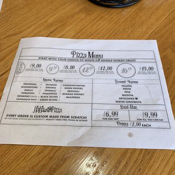Ha Ha Pizza - pizza menu on a table - Pizza Near Me - Yellow Springs, Ohio Ha Ha Pizza - pizza menu on a table - Pizza Near Me - Yellow Springs, Ohio
