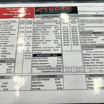 Tacos Chilango - Menu - Mexican Near Me - Surprise, Arizona Tacos Chilango - Menu - Mexican Near Me - Surprise, Arizona