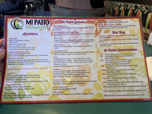 Menu photo 1 Mi Patio Mexican Food Phoenix, AZ Menu photo 1 Mi Patio Mexican Food Phoenix, AZ